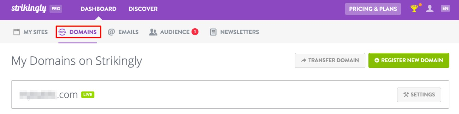 My Strikingly Domains My Strikingly Domains